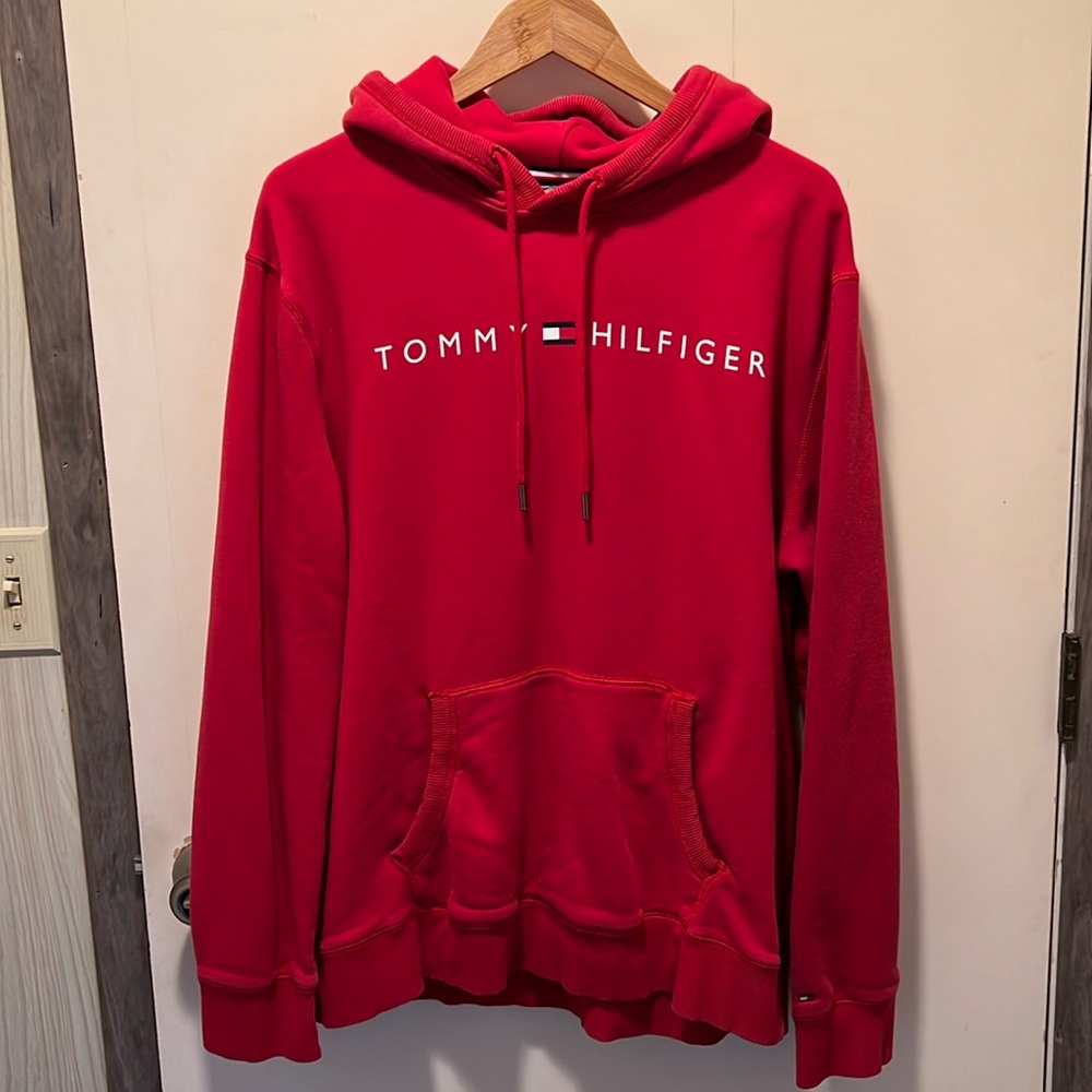 Tommy Hilfiger XL Red Hoodie Sweatshirt